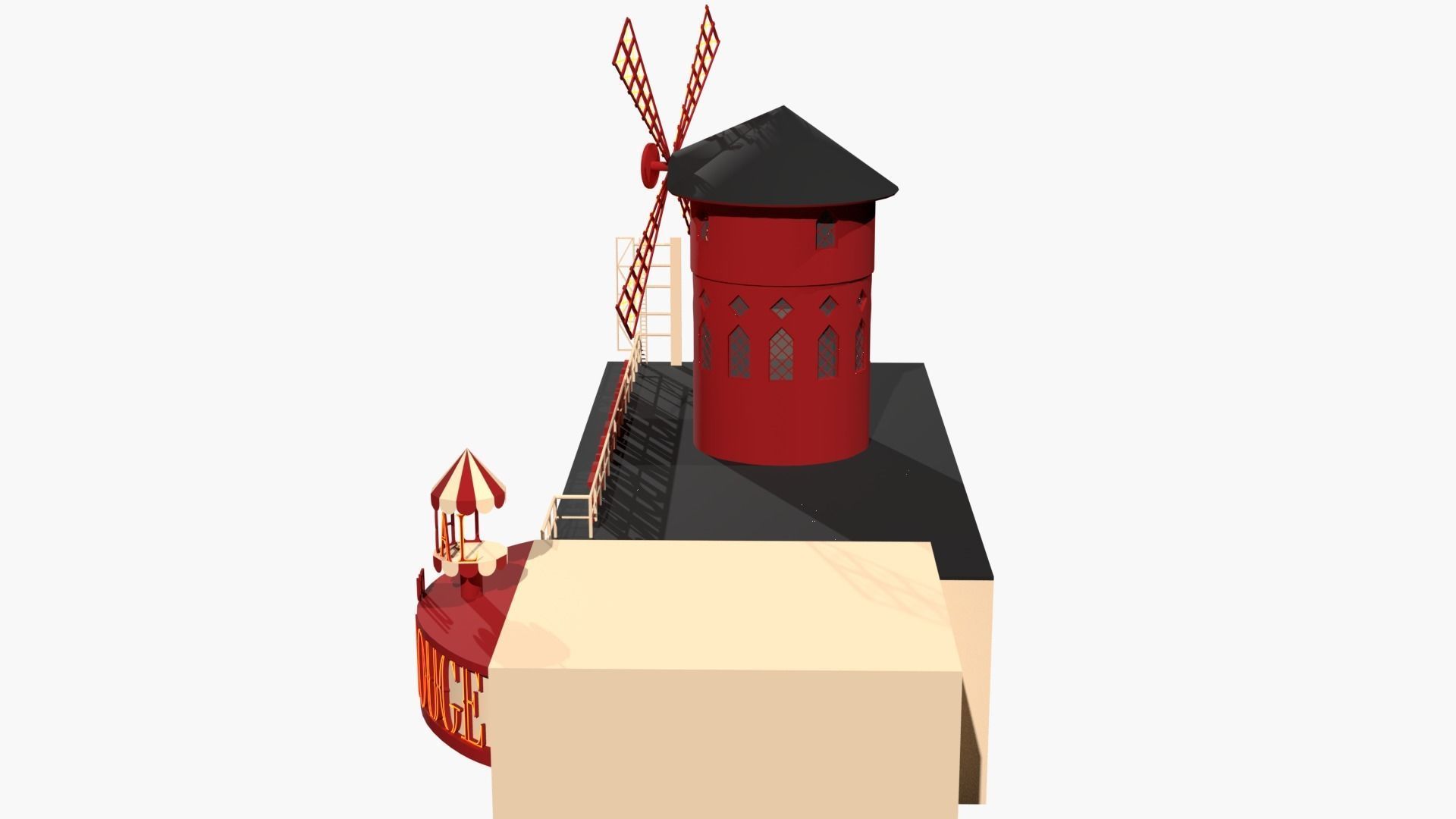 Moulin Rouge Entrance 3D model_4