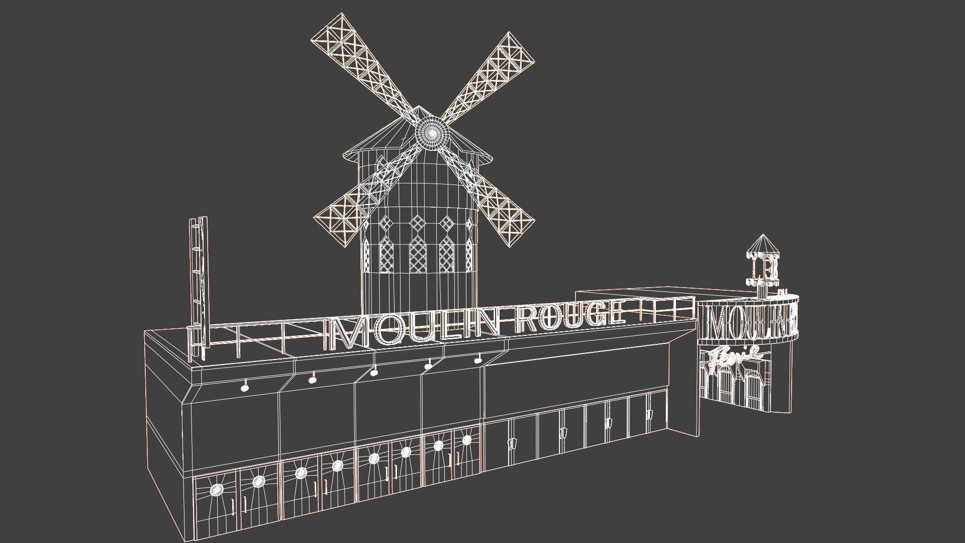 Moulin Rouge Entrance 3D model_11