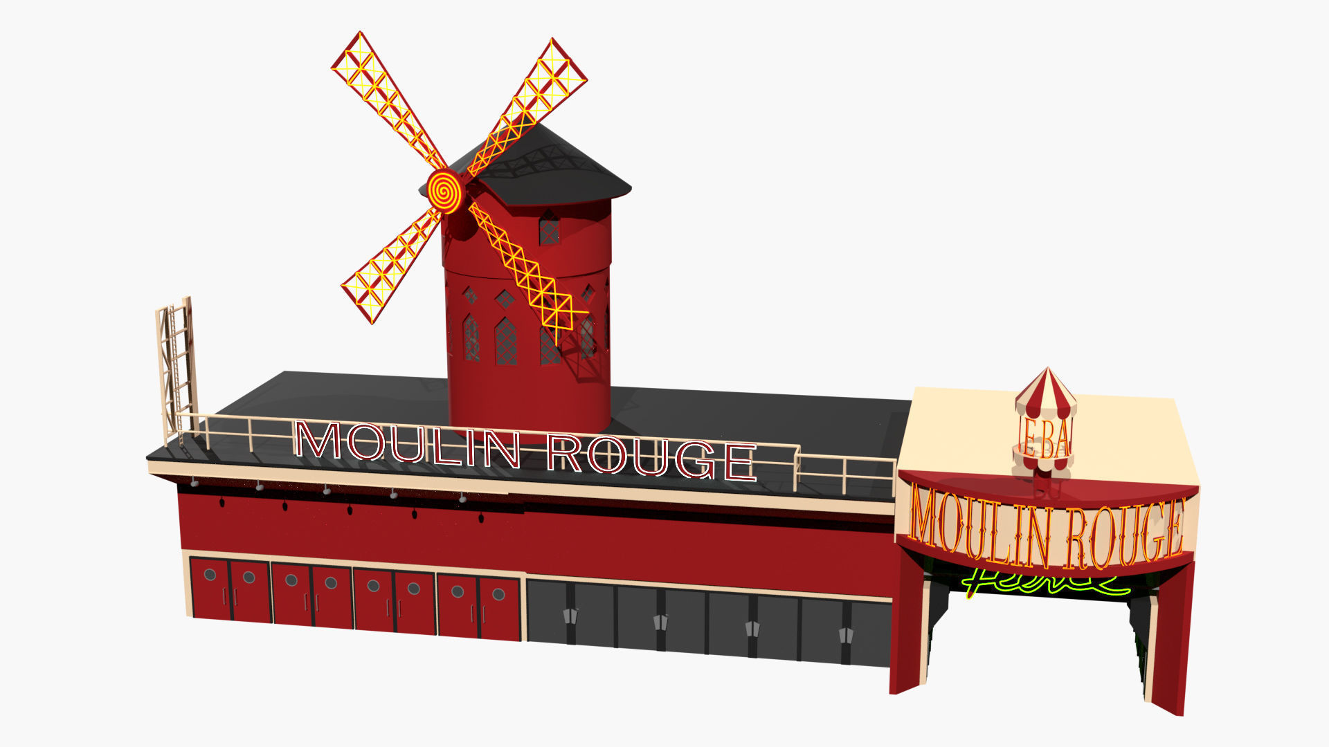 Moulin Rouge Entrance 3D model_1