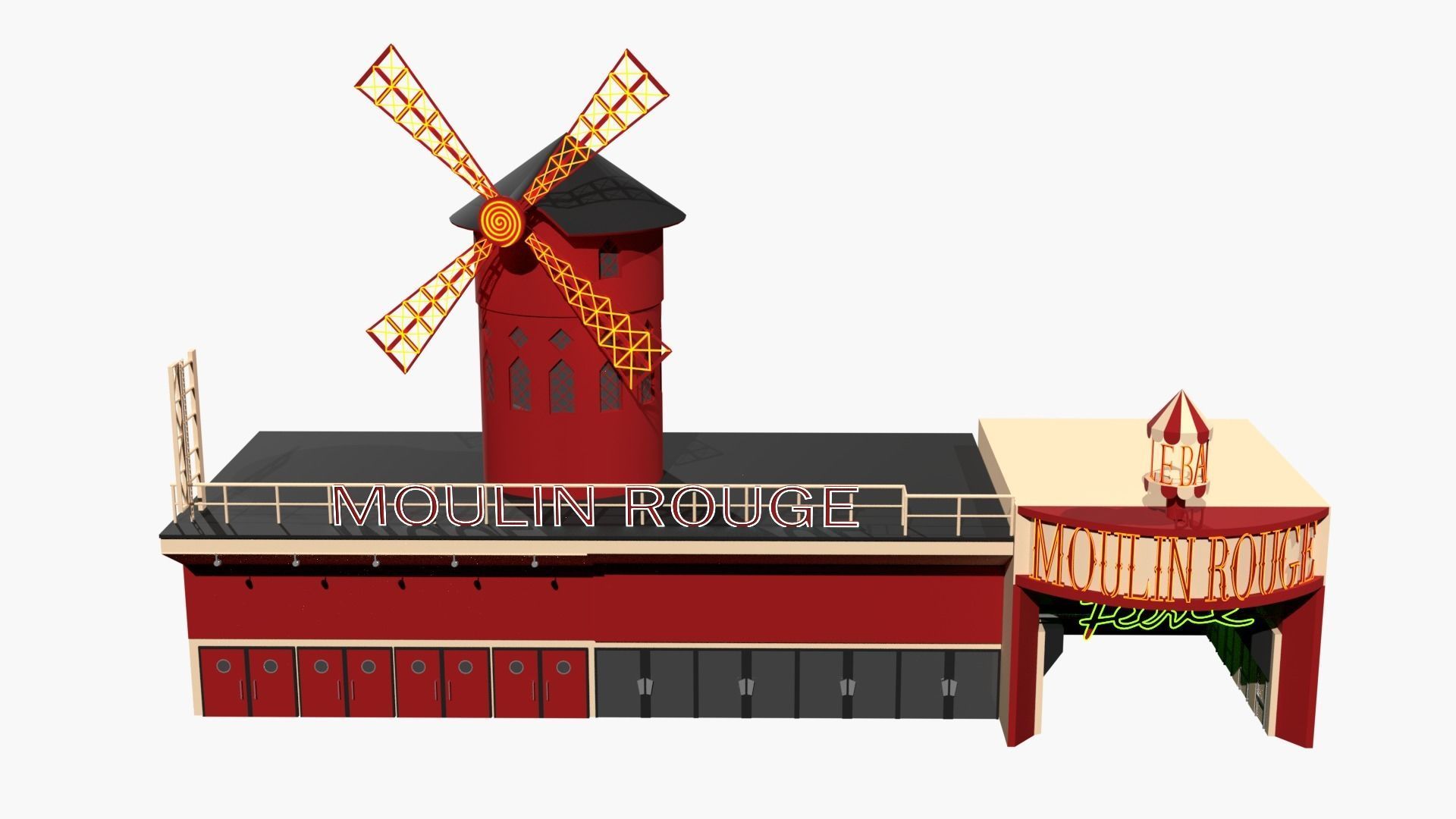 Moulin Rouge Entrance 3D model_5