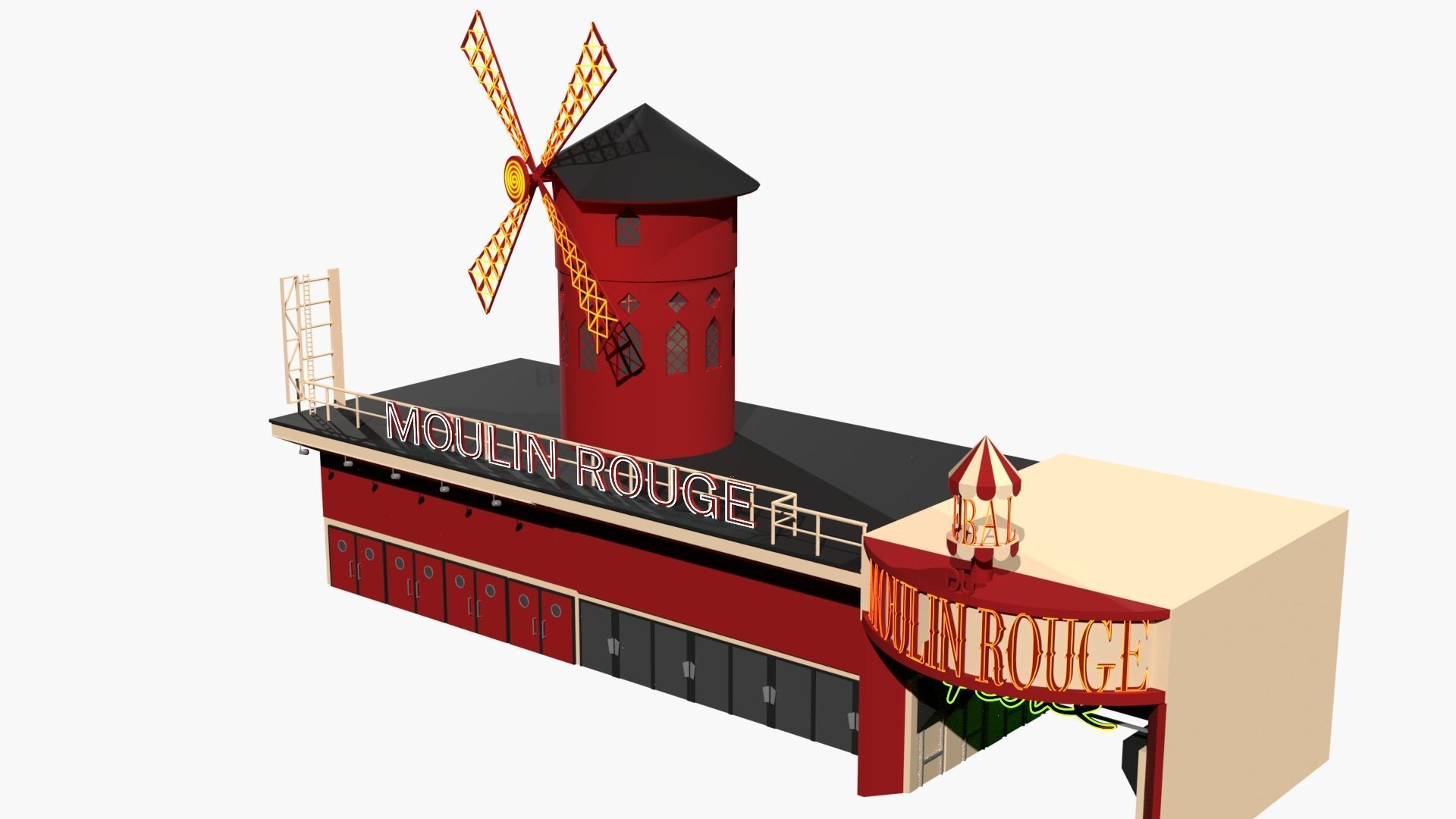 Moulin Rouge Entrance 3D model_2