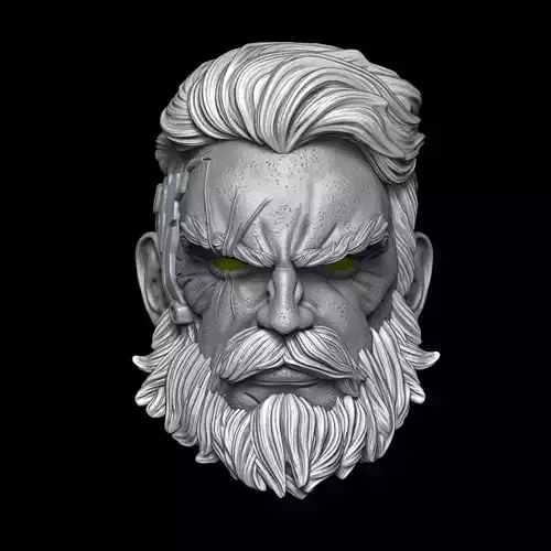 CABLE XMEN BEARD FACE 3D print model