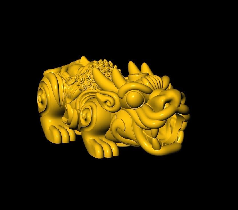 Pixiu Face Bracelet-Unicorn bracelet T07 3D print model_8