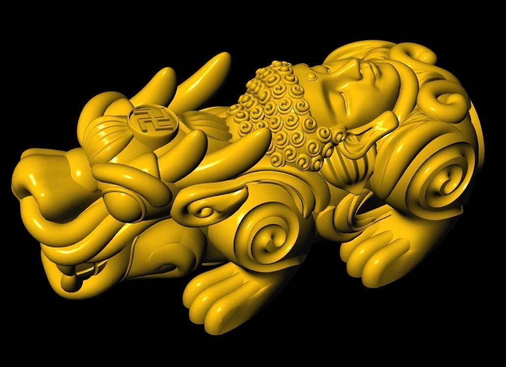 Pixiu Face Bracelet-Unicorn bracelet T07 3D print model_6