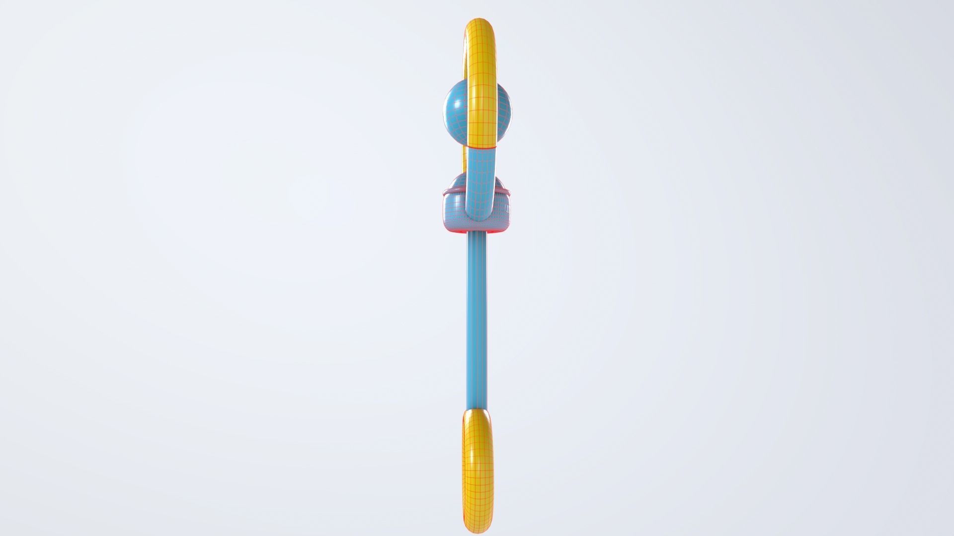 BabyRattle Low-poly 3D model_8