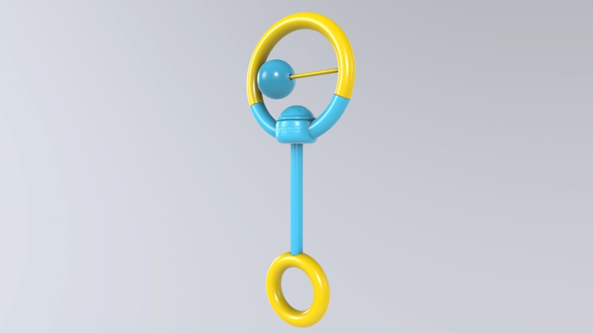 BabyRattle Low-poly 3D model_5