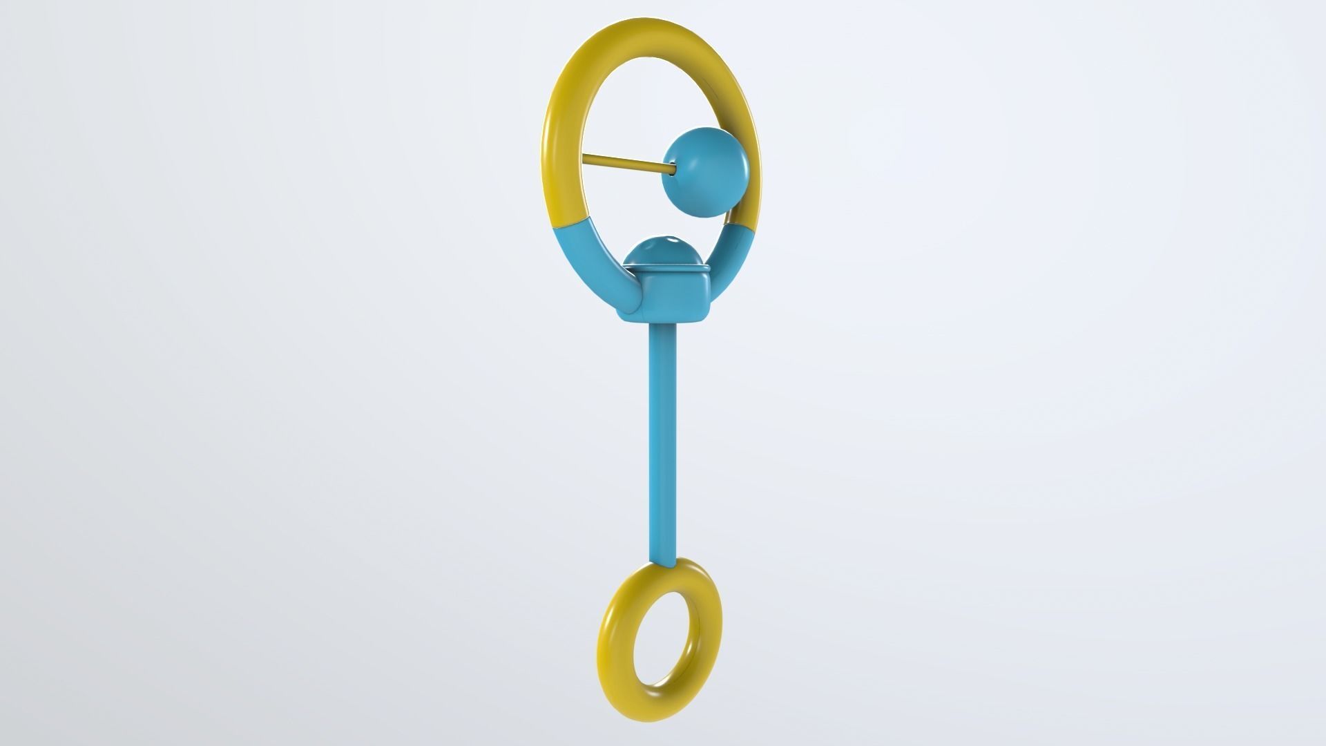 BabyRattle Low-poly 3D model_2