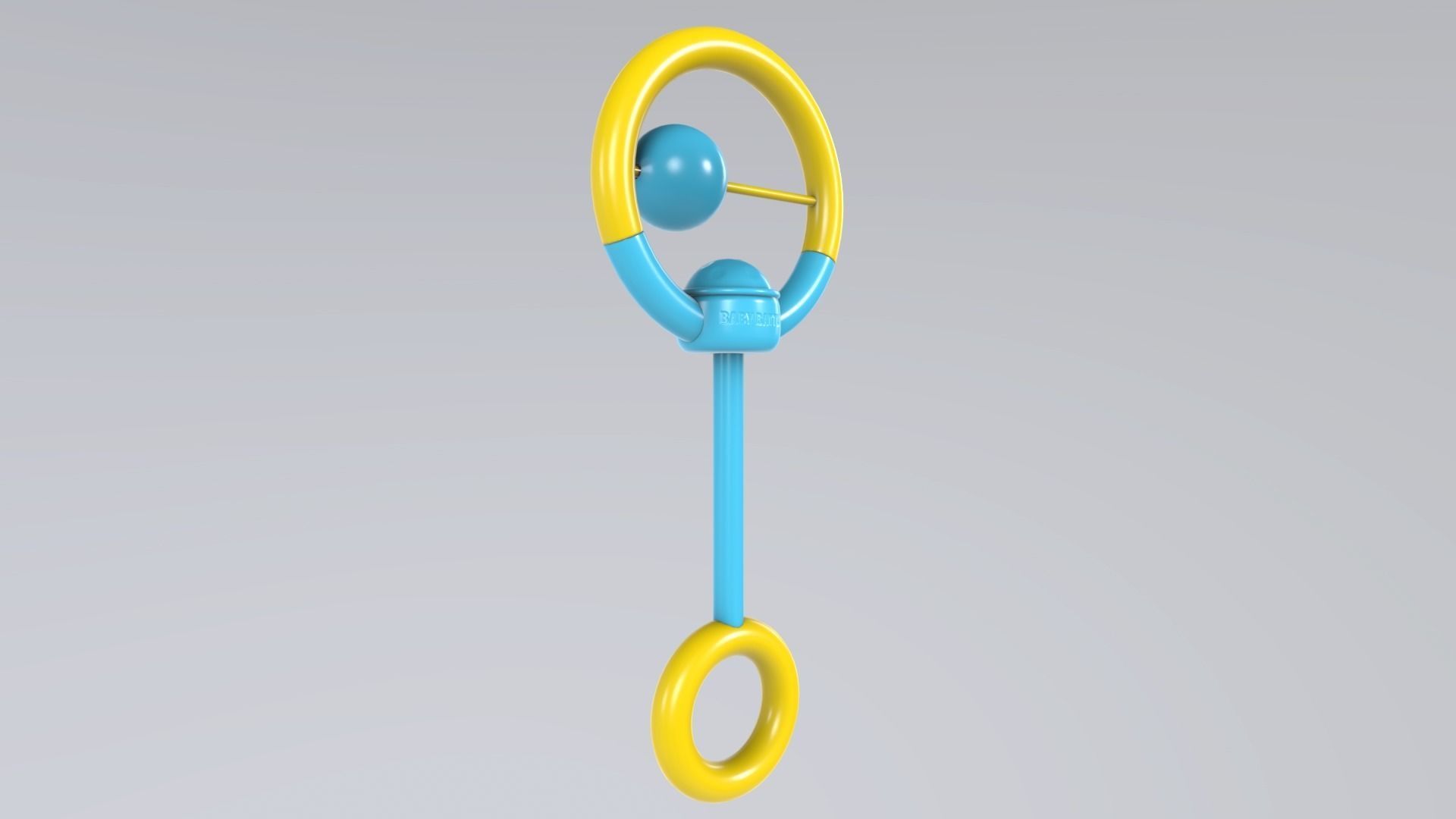 BabyRattle Low-poly 3D model_3
