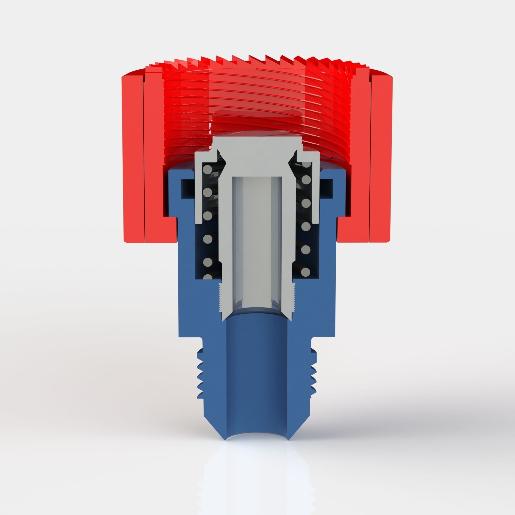 Hydraulic self sealing coupling quick disconnect  3D print model_5