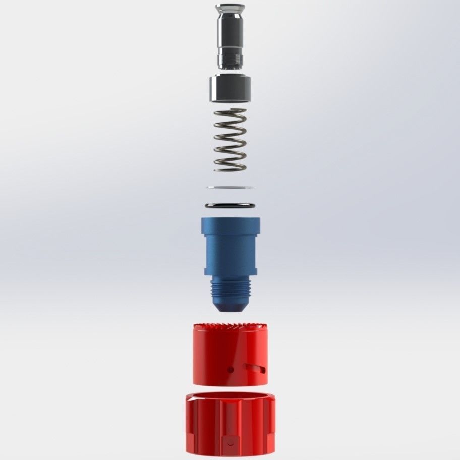 Hydraulic self sealing coupling quick disconnect  3D print model_4