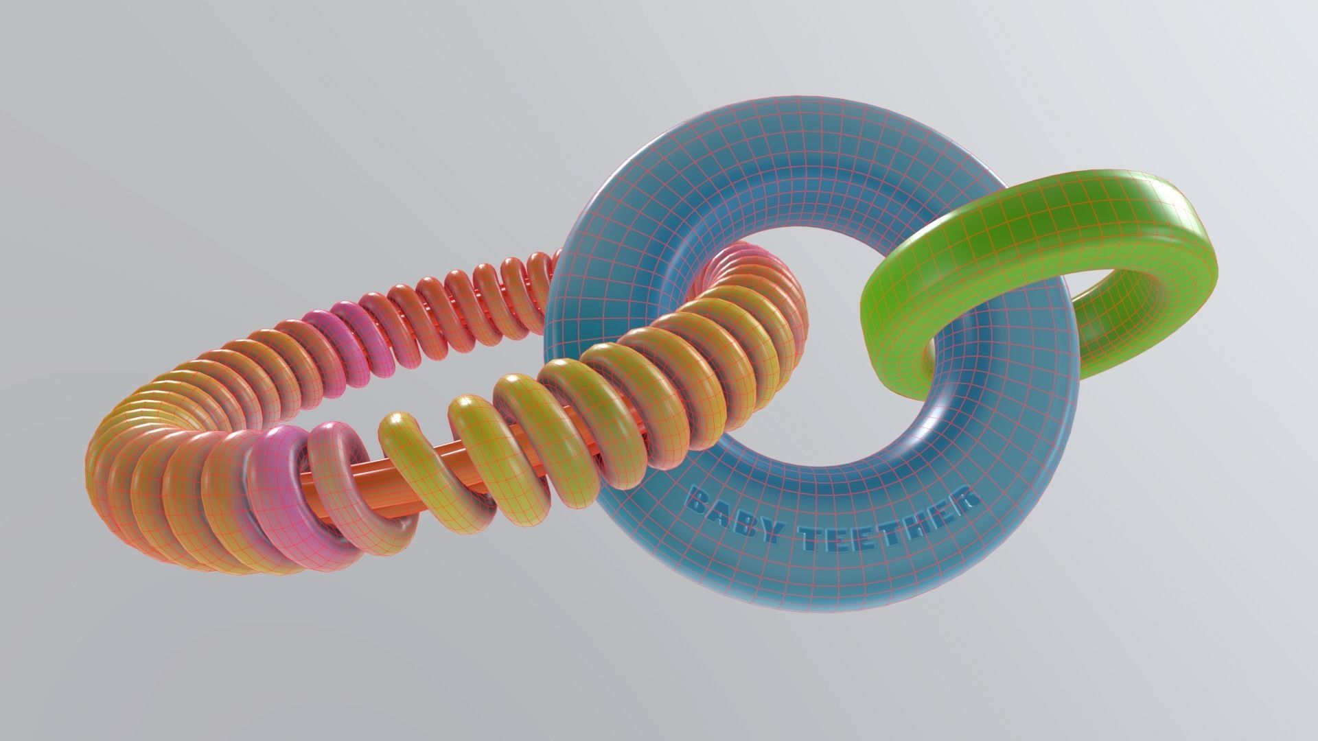 BabyTeether Low-poly 3D model_8