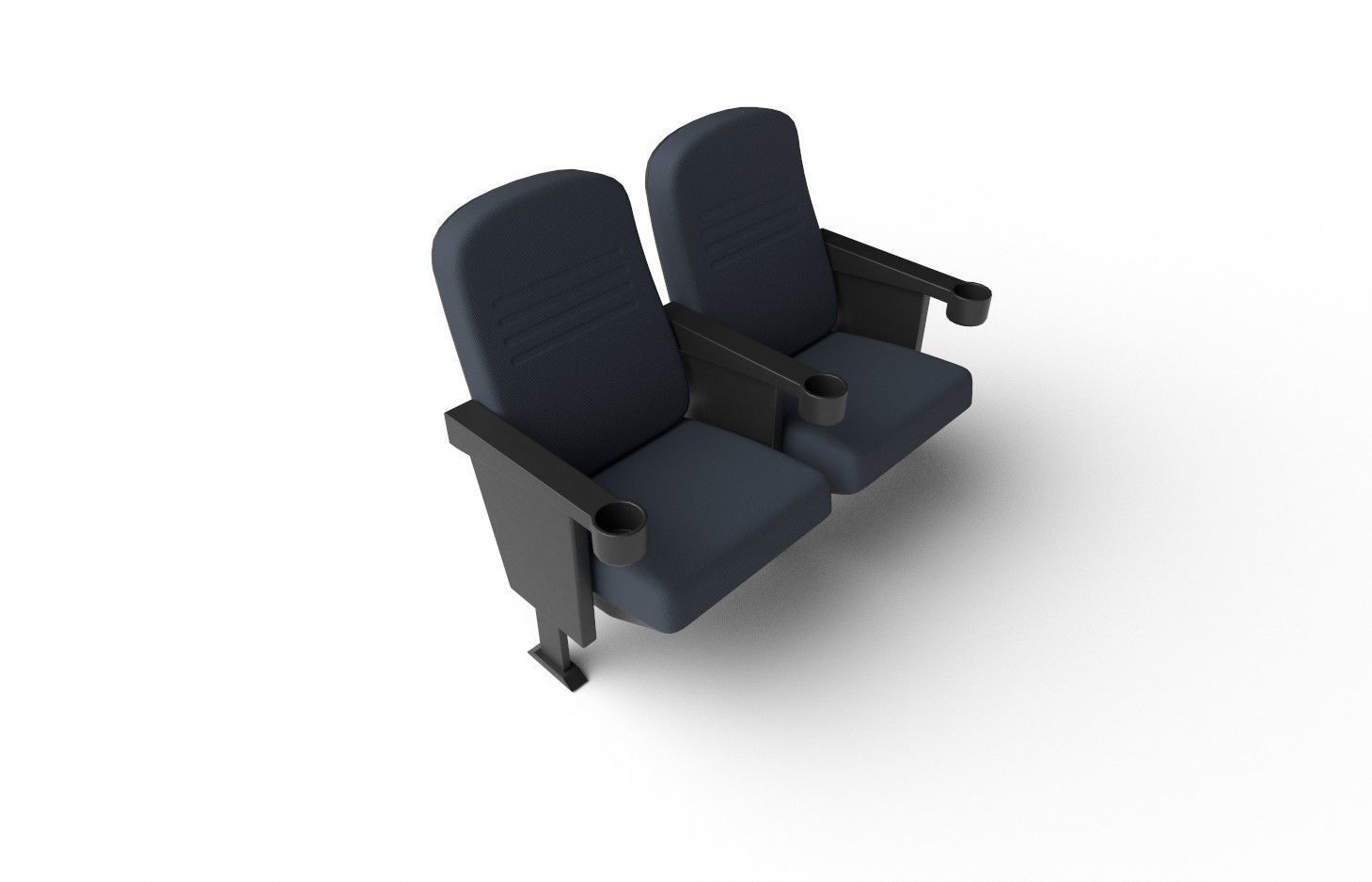 Cinema Seat M01 Low-poly 3D model_7