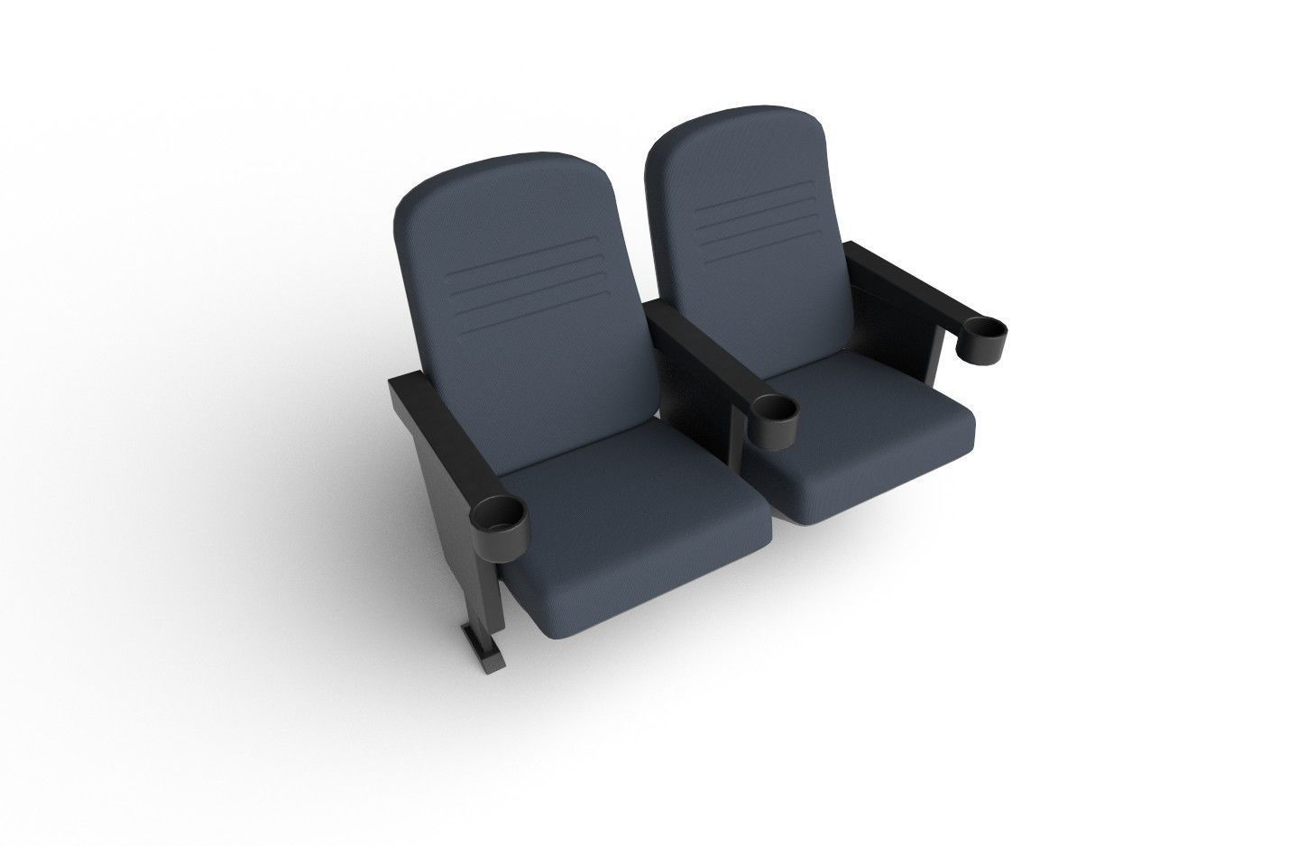 Cinema Seat M01 Low-poly 3D model_3