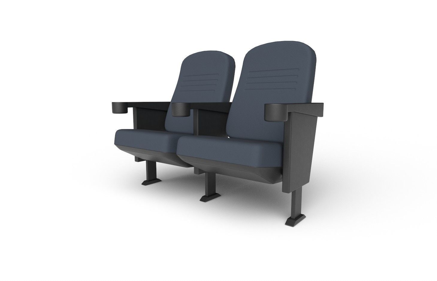 Cinema Seat M01 Low-poly 3D model_4
