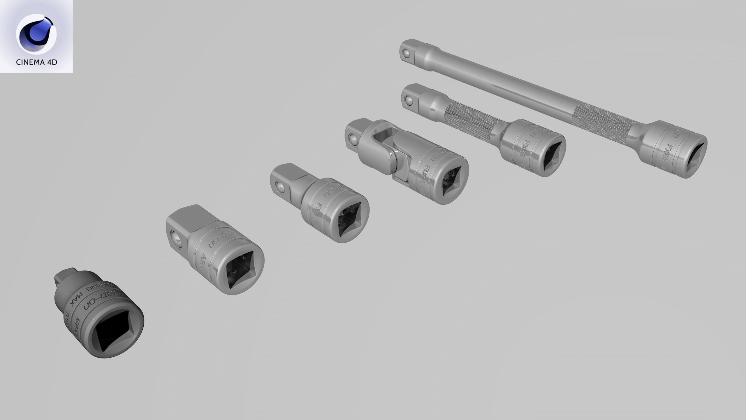 SO Agggl GFAT1E Drive Adaptor Extension Set Low-poly 3D model_30