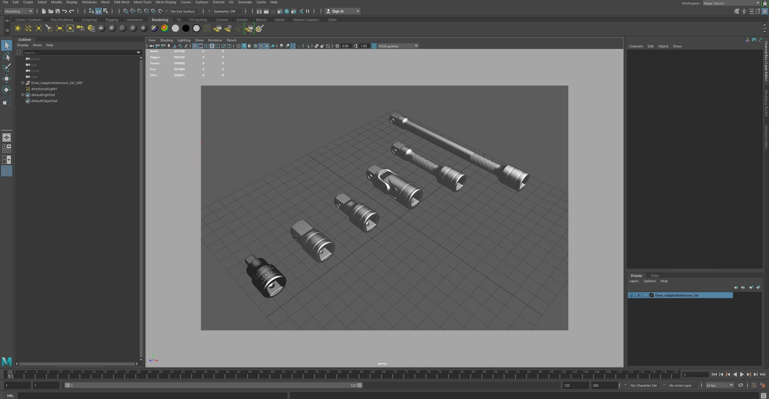 SO Agggl GFAT1E Drive Adaptor Extension Set Low-poly 3D model_29
