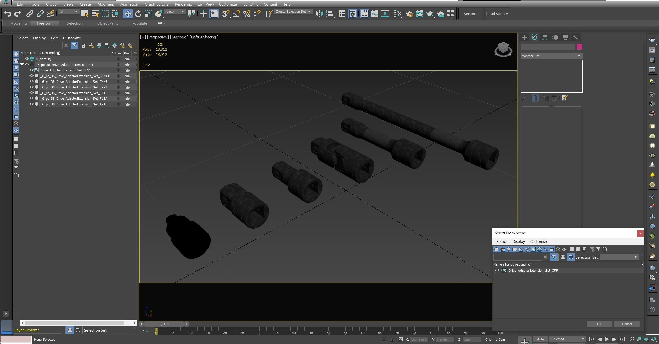 SO Agggl GFAT1E Drive Adaptor Extension Set Low-poly 3D model_27