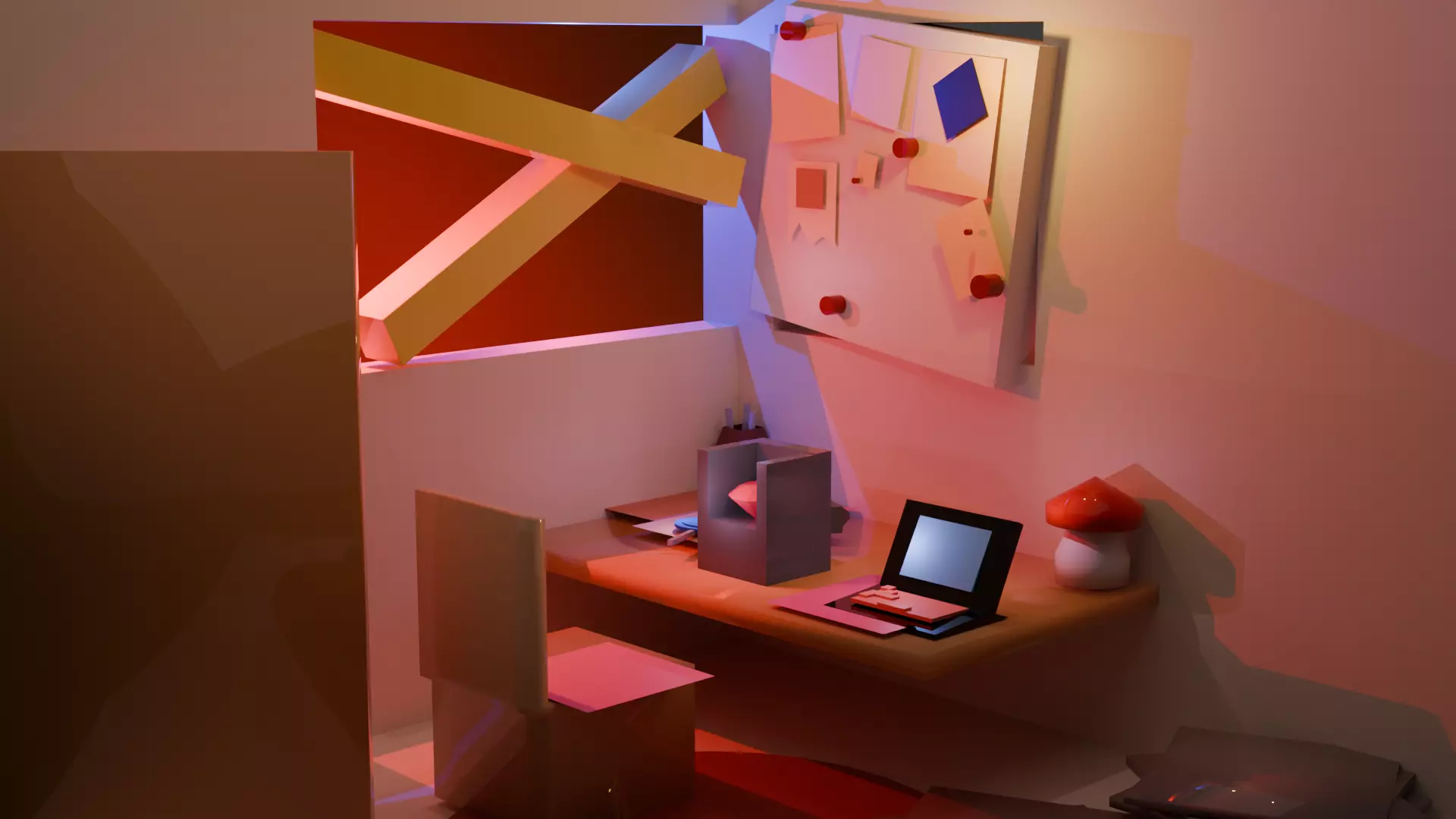 Detective room 3D model_0