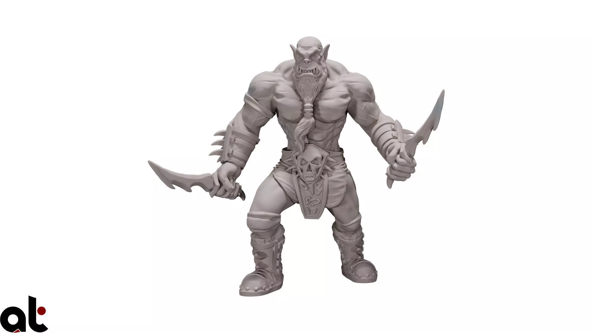 Orc ROGUE character 3D print model_0