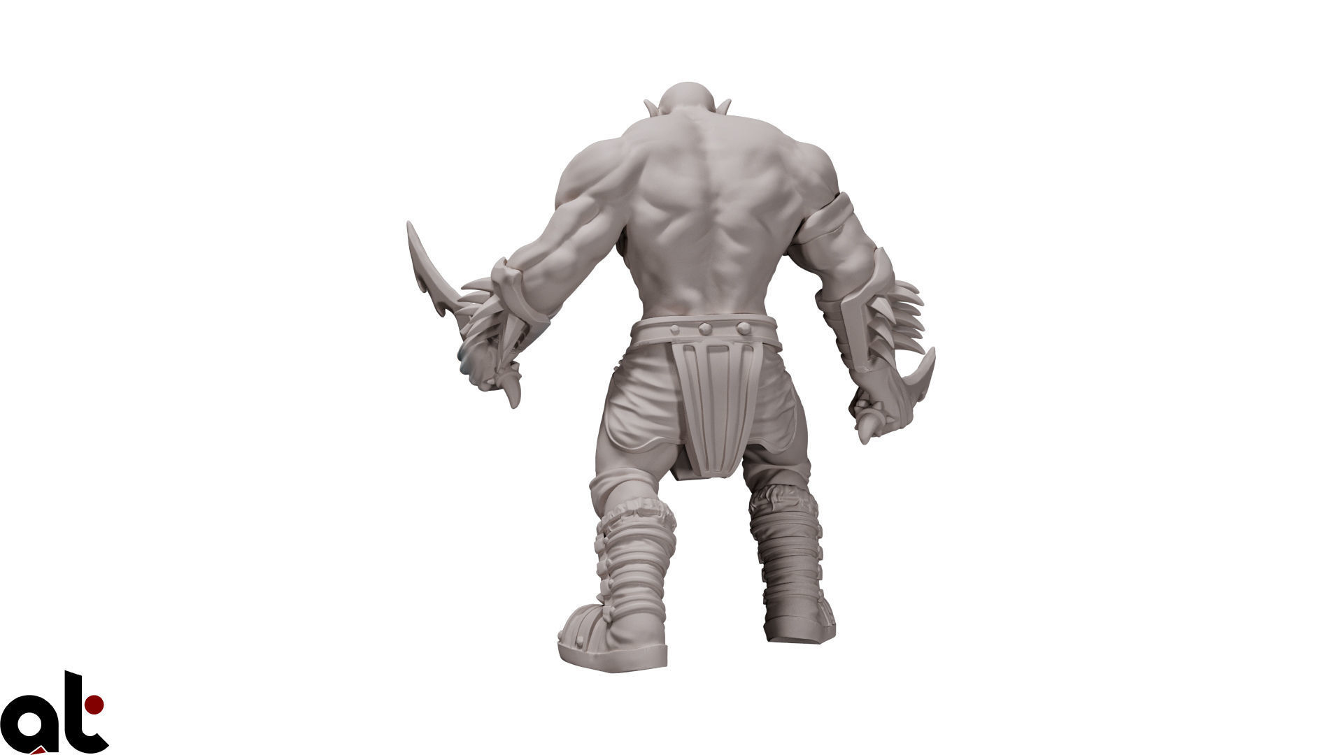Orc ROGUE character 3D print model_1