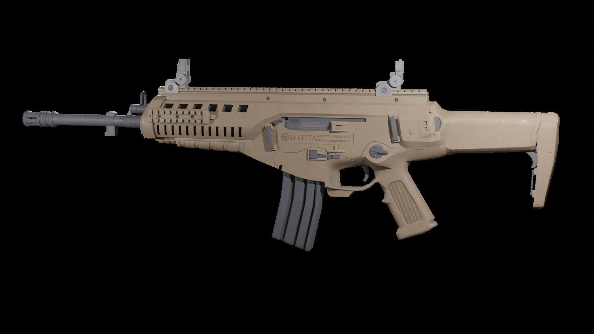 Beretta ARX-160 assault rifle Low-poly 3D model_2
