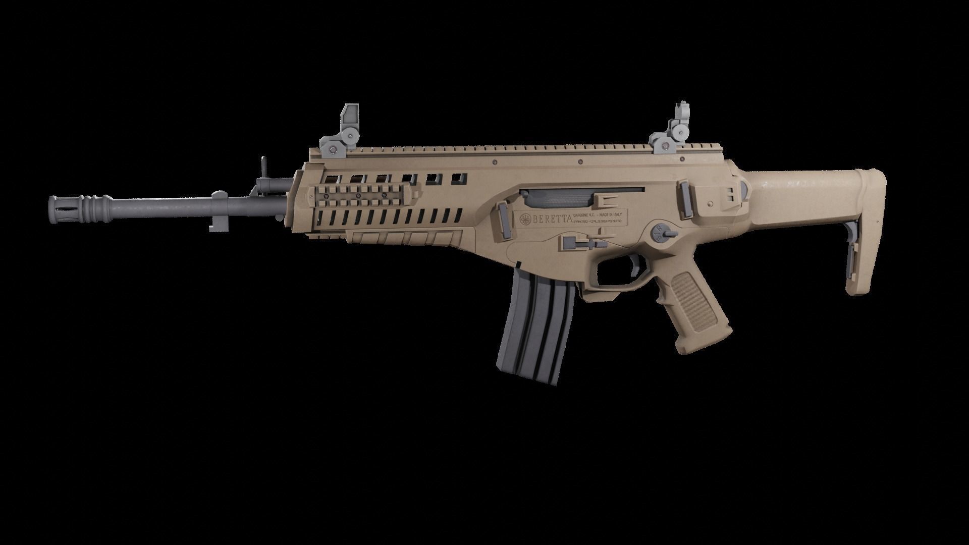 Beretta ARX-160 assault rifle Low-poly 3D model_1