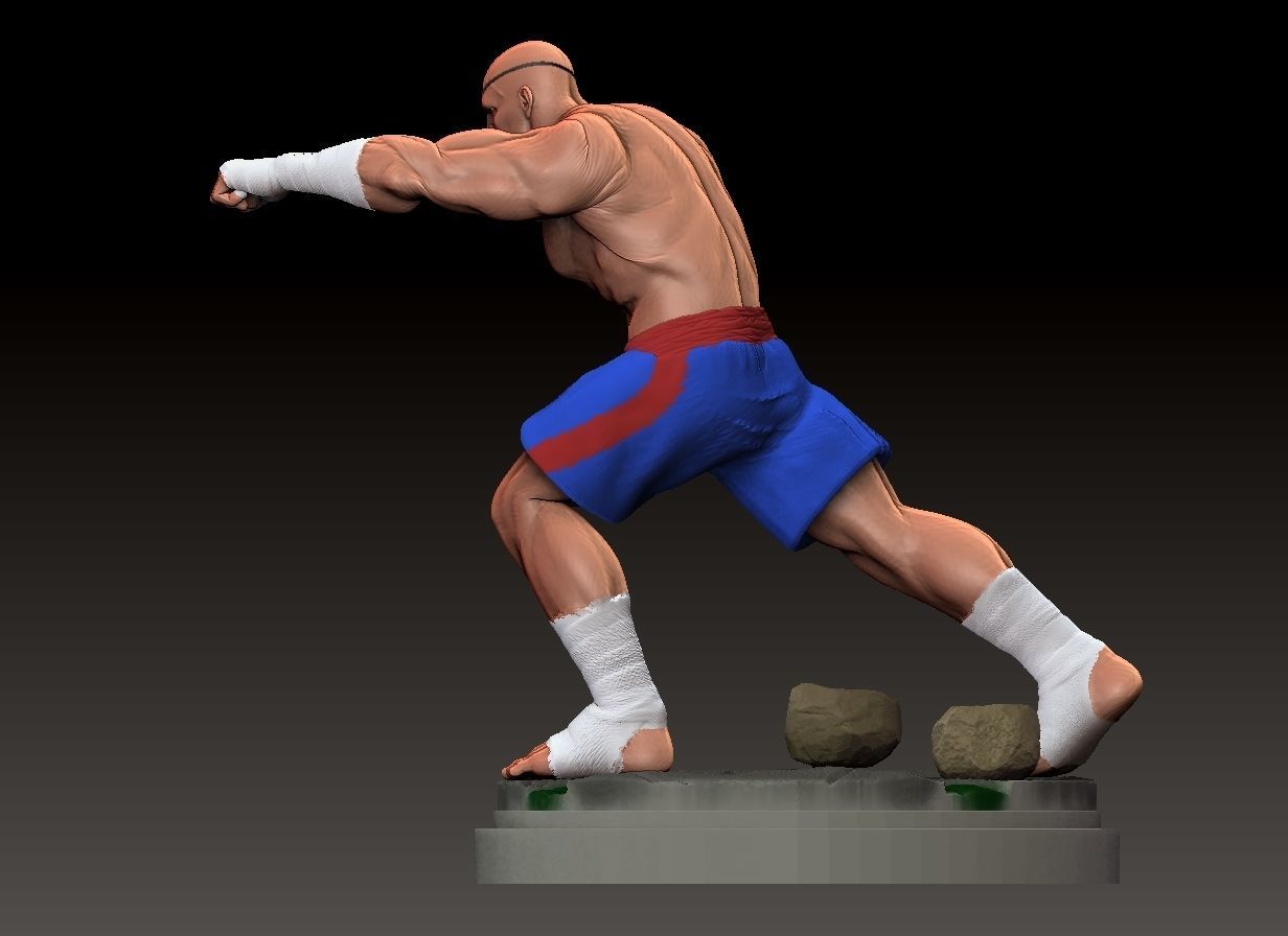 Sagat miniature from Street Fighter Saga 3D print model_3