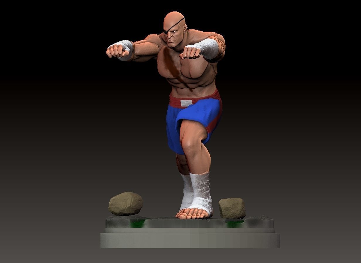 Sagat miniature from Street Fighter Saga 3D print model_4