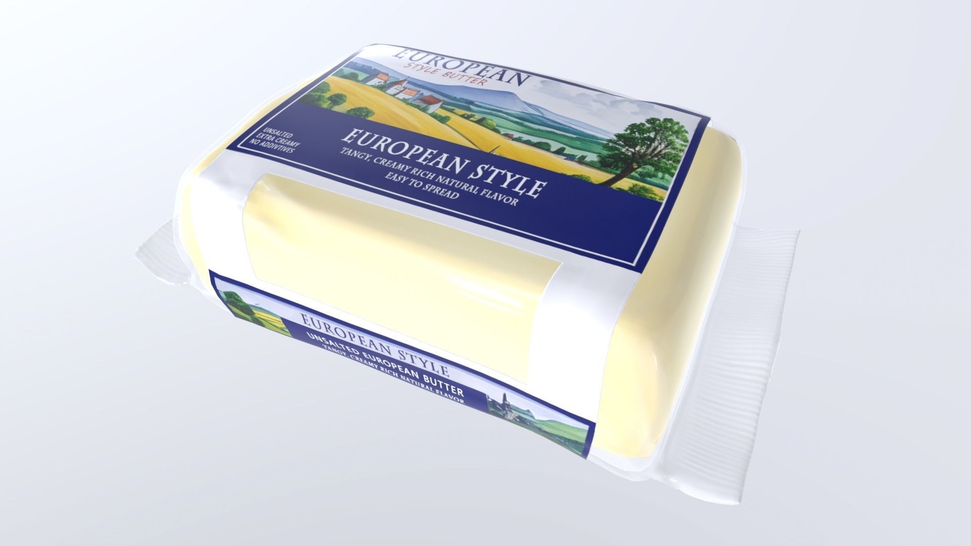 EuropeanStyleButter Low-poly 3D model_6
