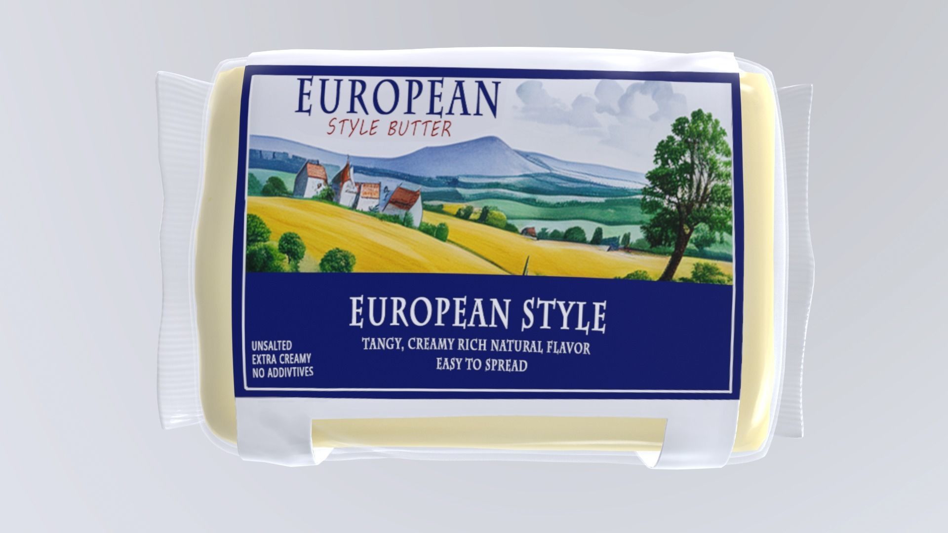 EuropeanStyleButter Low-poly 3D model_3