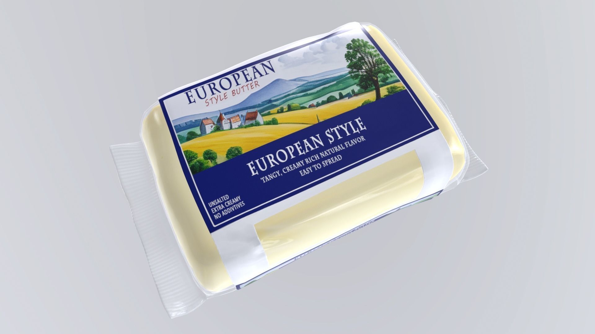 EuropeanStyleButter Low-poly 3D model_2