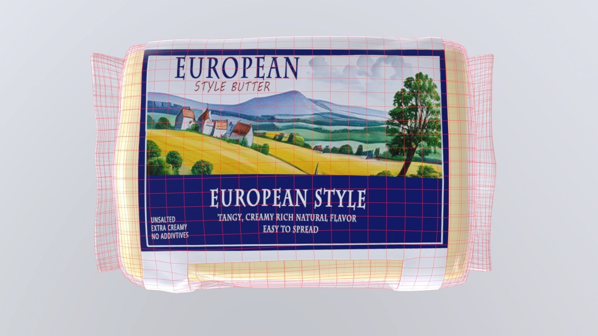 EuropeanStyleButter Low-poly 3D model_9