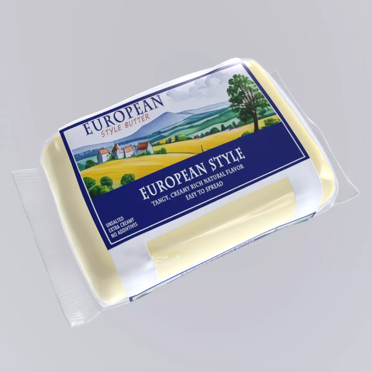 EuropeanStyleButter Low-poly 3D model_0