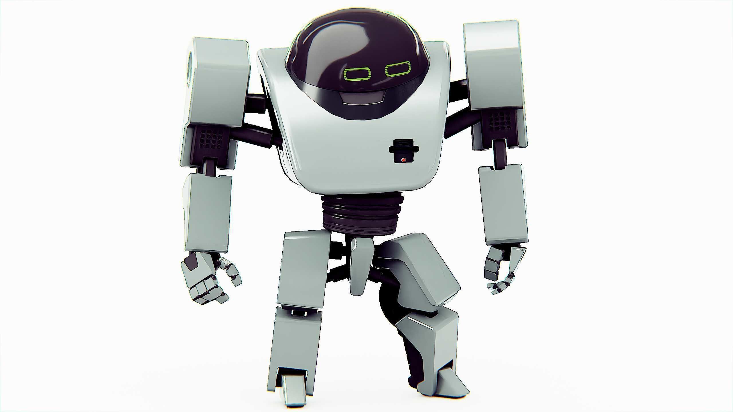 UTILITY BOT AMSTRON Rigged for Unreal Engine - Unity - MIXAMO  3D model_22