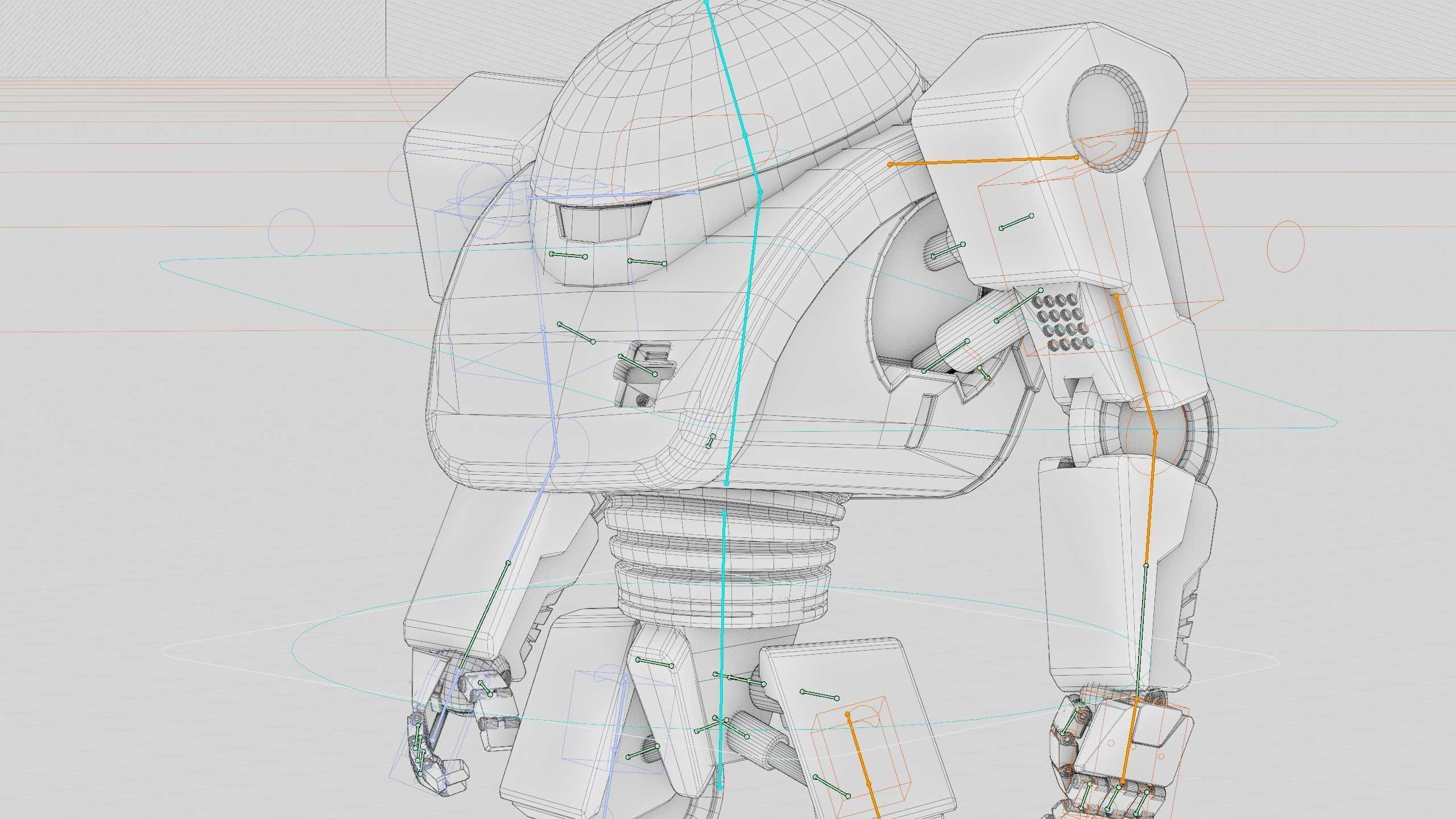 UTILITY BOT AMSTRON Rigged for Unreal Engine - Unity - MIXAMO  3D model_42