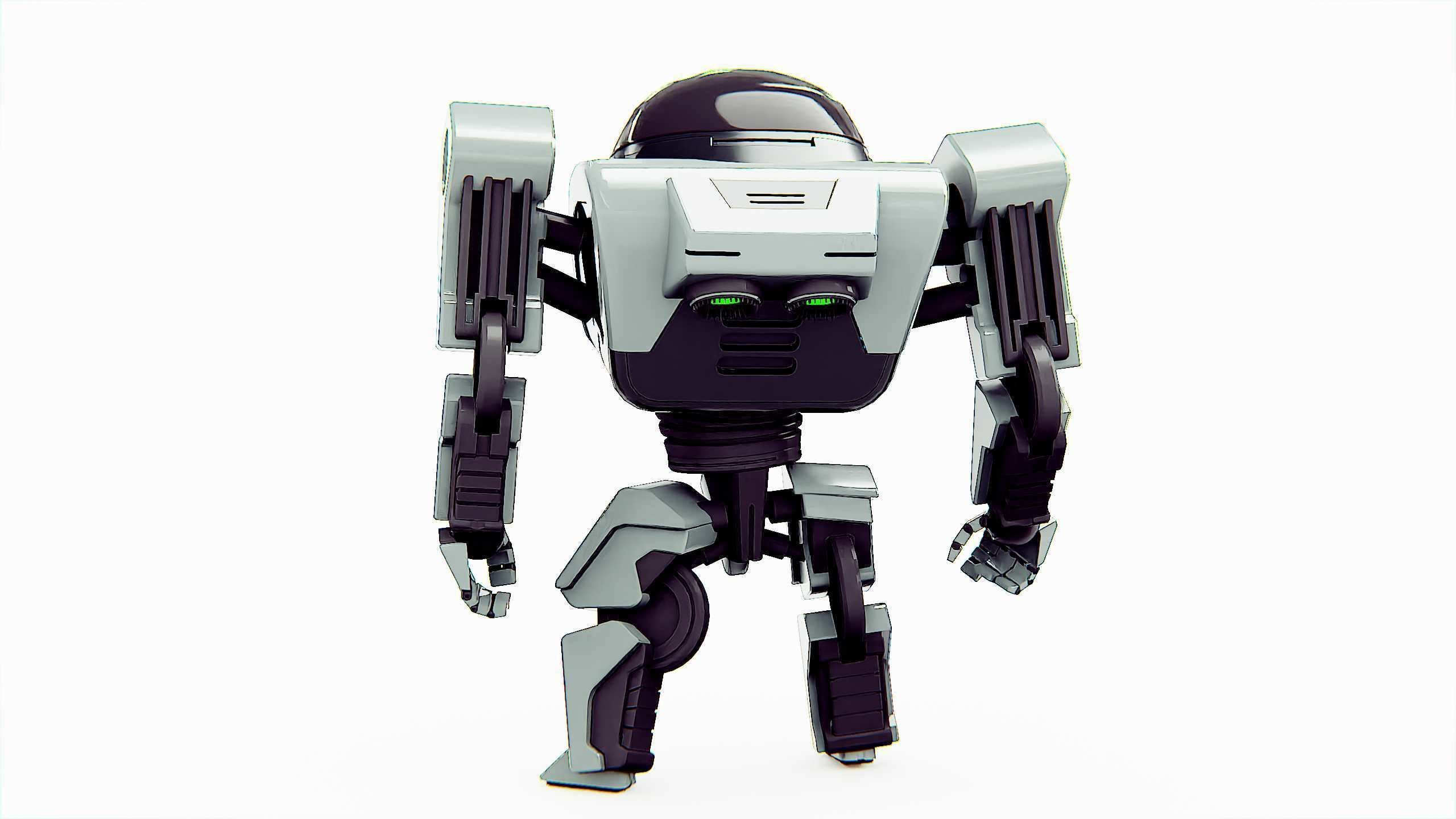 UTILITY BOT AMSTRON Rigged for Unreal Engine - Unity - MIXAMO  3D model_11