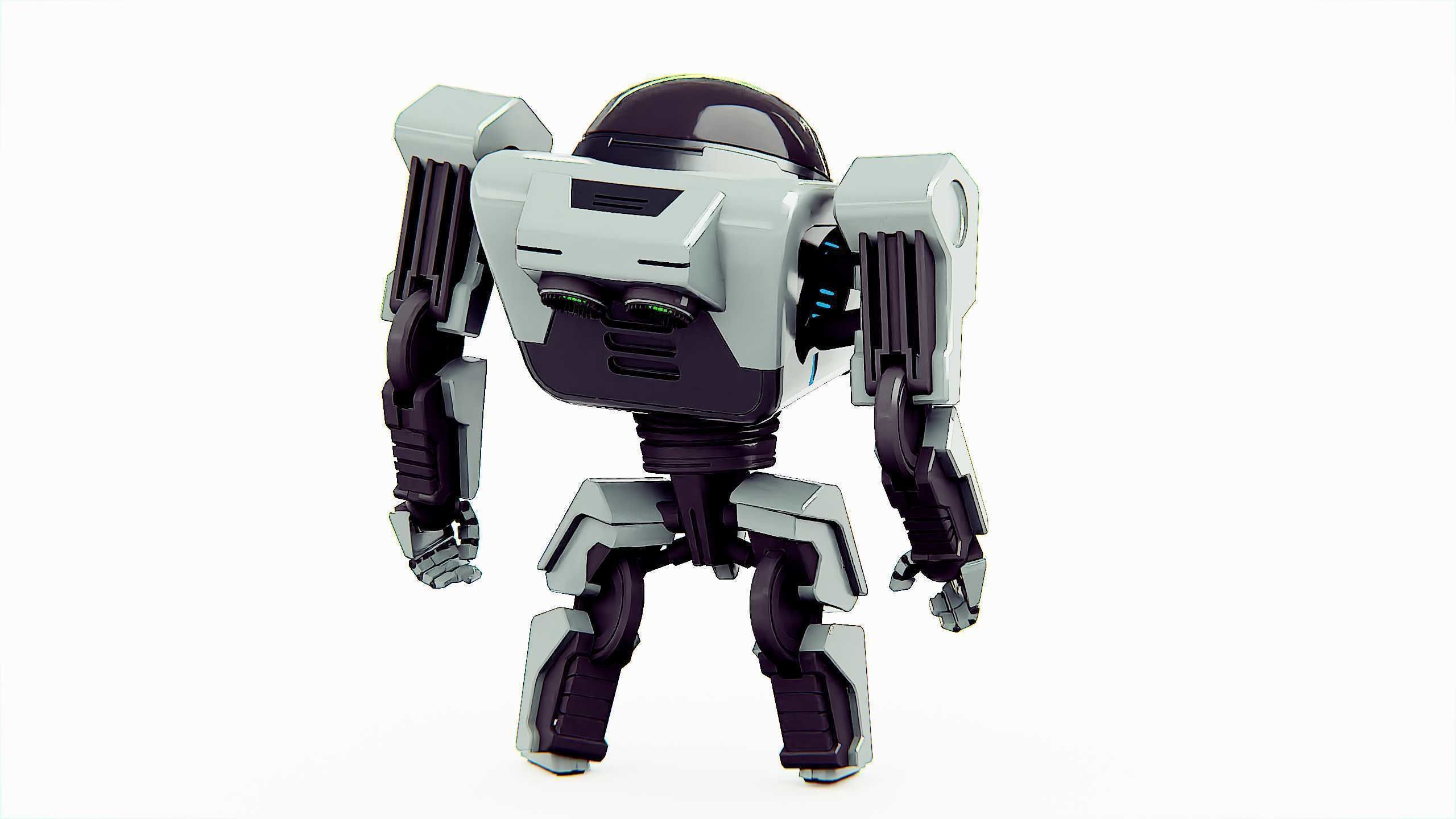 UTILITY BOT AMSTRON Rigged for Unreal Engine - Unity - MIXAMO  3D model_13