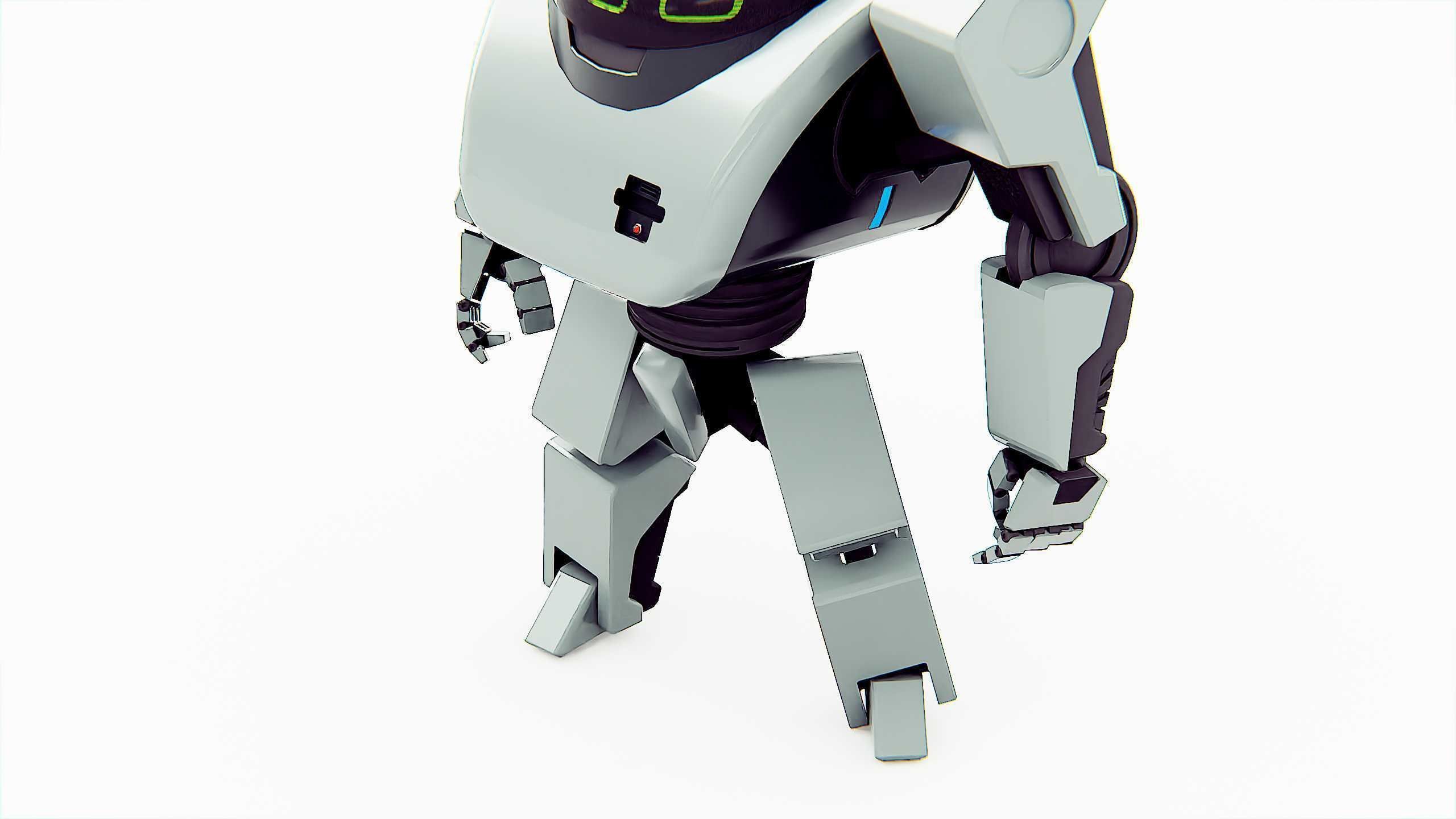 UTILITY BOT AMSTRON Rigged for Unreal Engine - Unity - MIXAMO  3D model_28