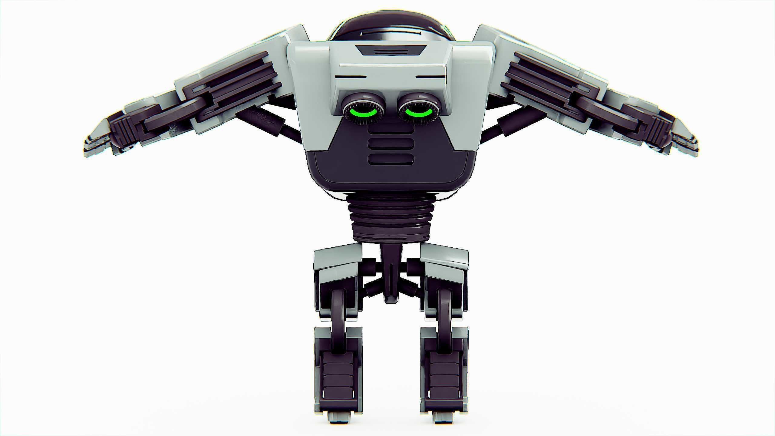 UTILITY BOT AMSTRON Rigged for Unreal Engine - Unity - MIXAMO  3D model_31