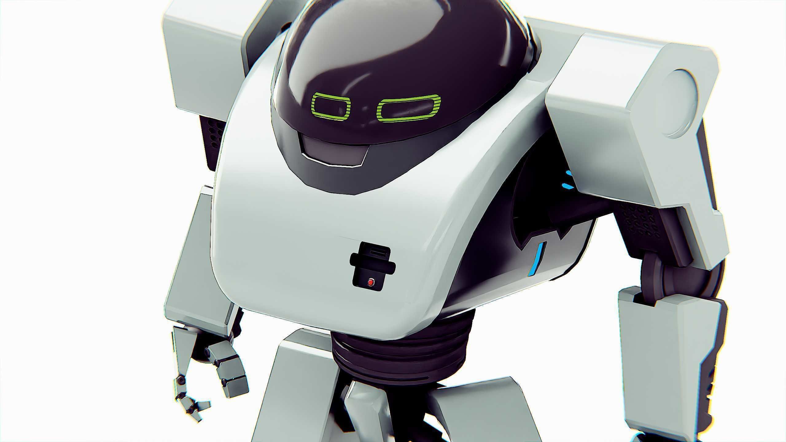 UTILITY BOT AMSTRON Rigged for Unreal Engine - Unity - MIXAMO  3D model_24