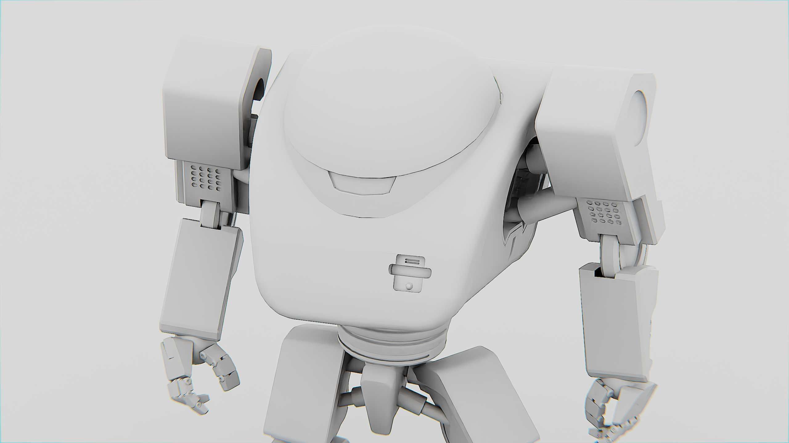 UTILITY BOT AMSTRON Rigged for Unreal Engine - Unity - MIXAMO  3D model_36