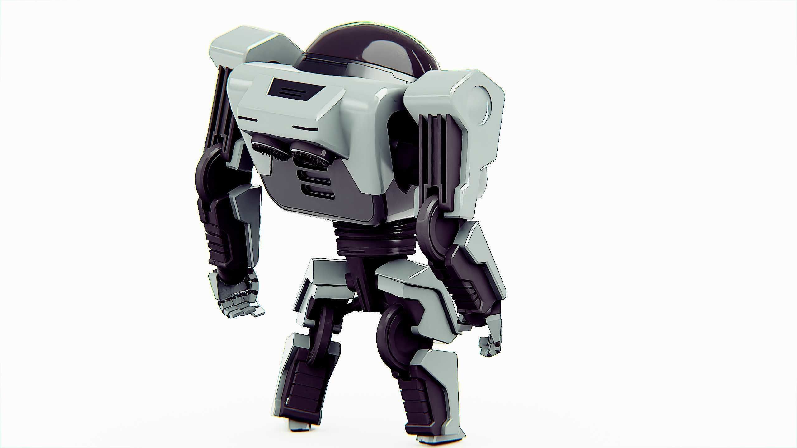 UTILITY BOT AMSTRON Rigged for Unreal Engine - Unity - MIXAMO  3D model_14