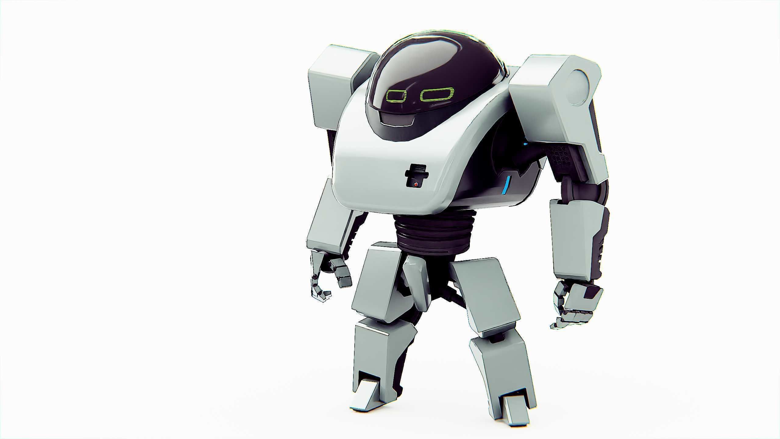 UTILITY BOT AMSTRON Rigged for Unreal Engine - Unity - MIXAMO  3D model_2