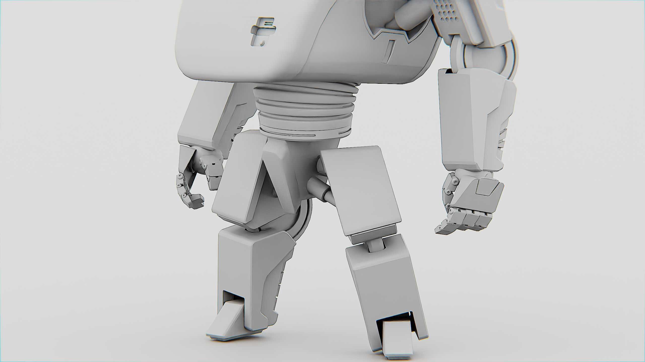 UTILITY BOT AMSTRON Rigged for Unreal Engine - Unity - MIXAMO  3D model_34