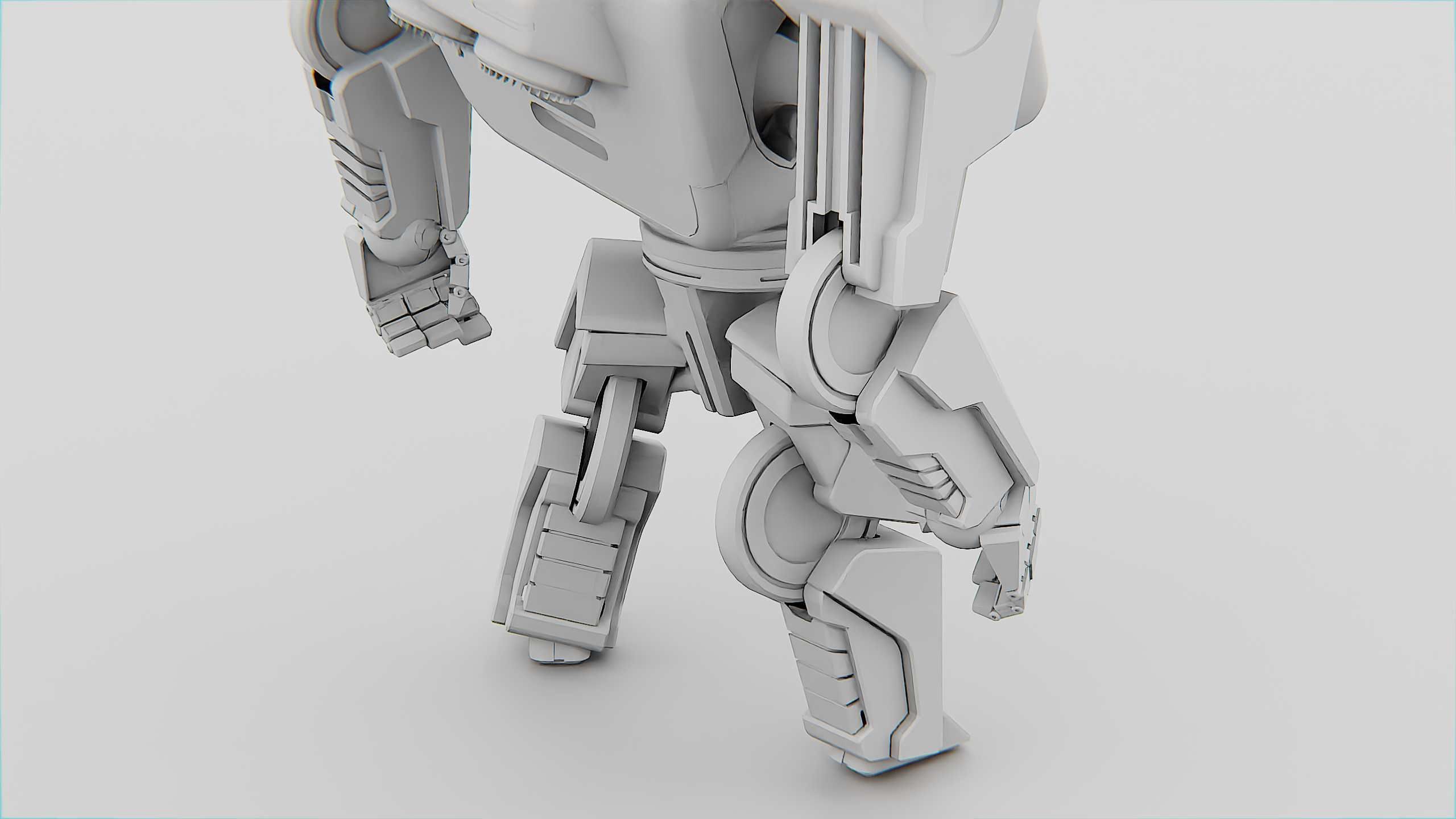 UTILITY BOT AMSTRON Rigged for Unreal Engine - Unity - MIXAMO  3D model_35