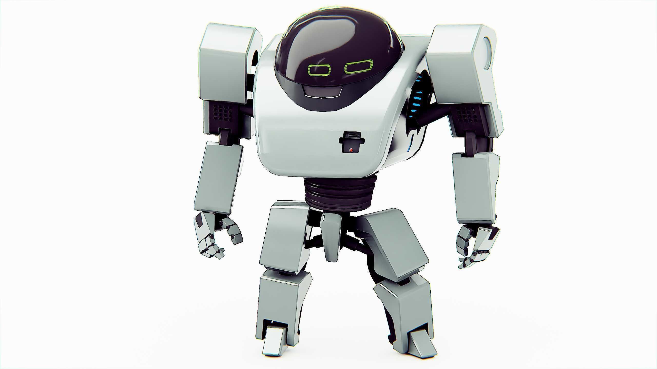 UTILITY BOT AMSTRON Rigged for Unreal Engine - Unity - MIXAMO  3D model_23