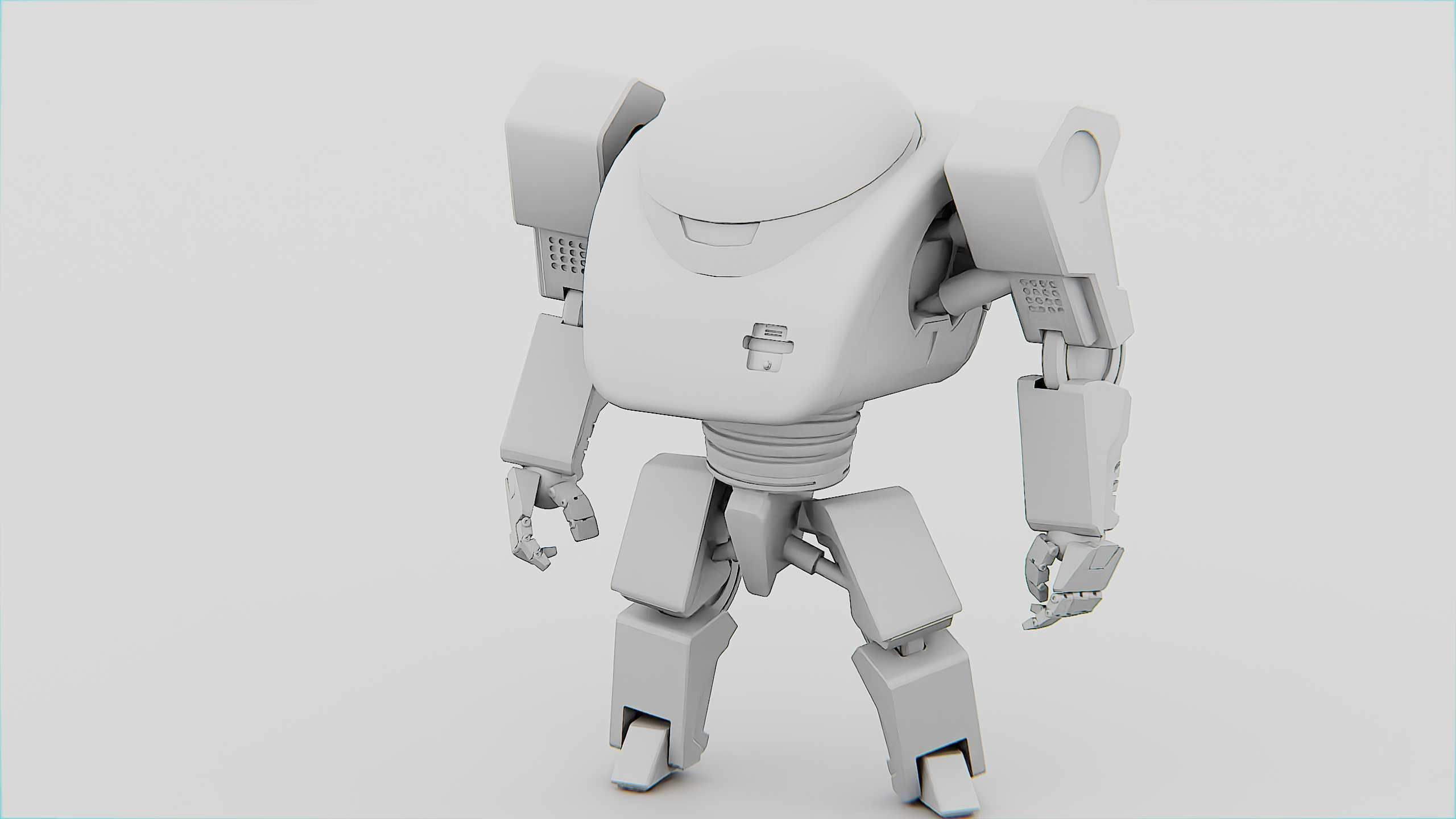 UTILITY BOT AMSTRON Rigged for Unreal Engine - Unity - MIXAMO  3D model_32