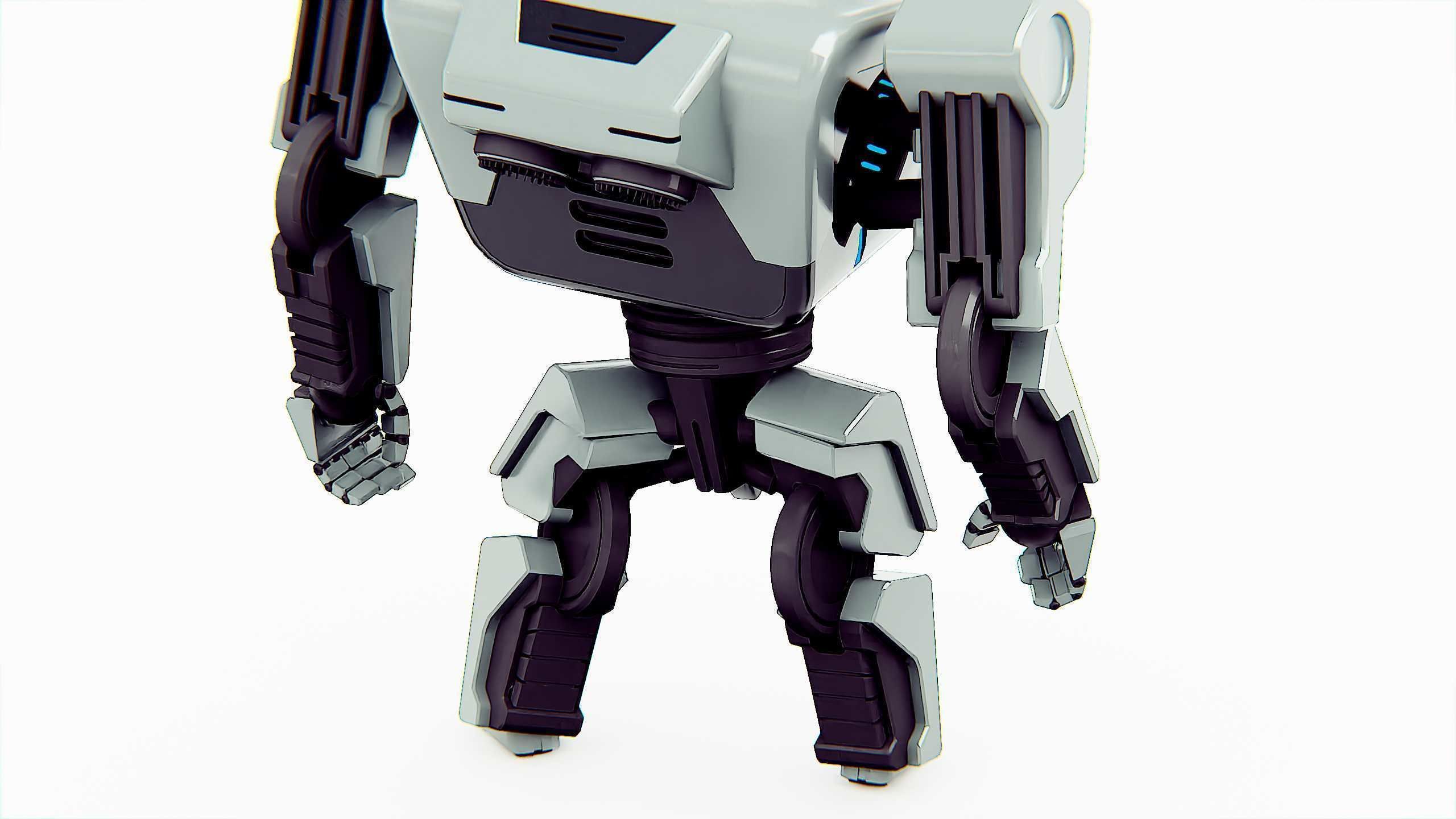 UTILITY BOT AMSTRON Rigged for Unreal Engine - Unity - MIXAMO  3D model_29