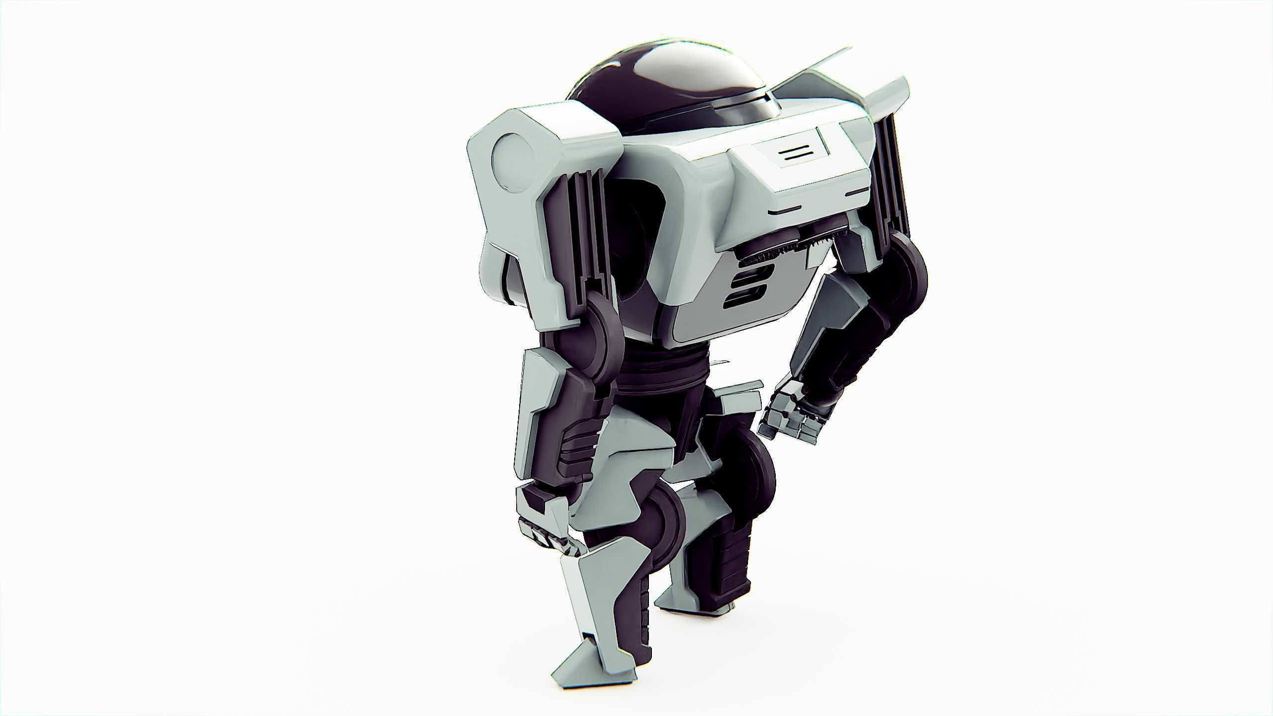 UTILITY BOT AMSTRON Rigged for Unreal Engine - Unity - MIXAMO  3D model_8