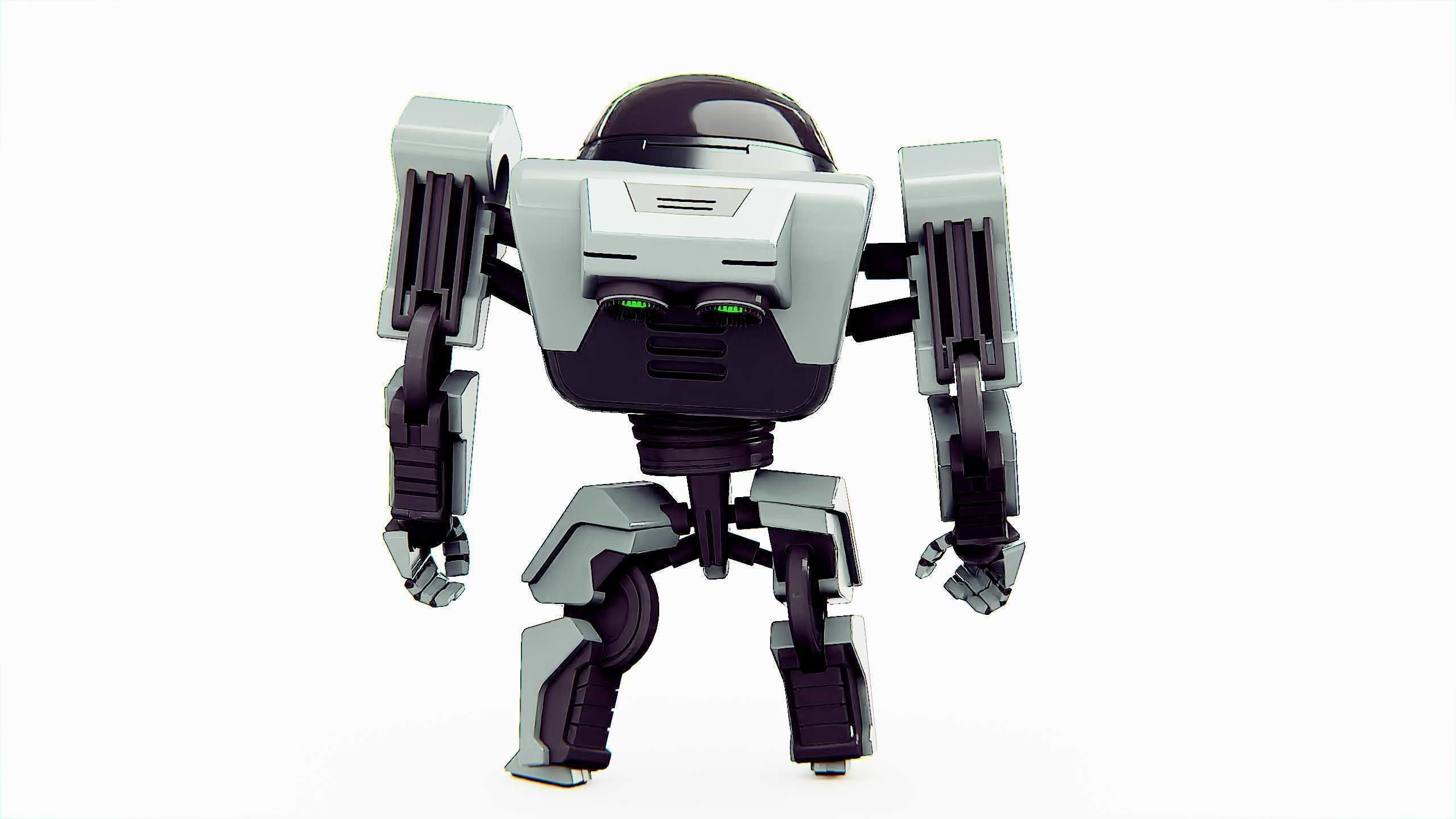 UTILITY BOT AMSTRON Rigged for Unreal Engine - Unity - MIXAMO  3D model_12